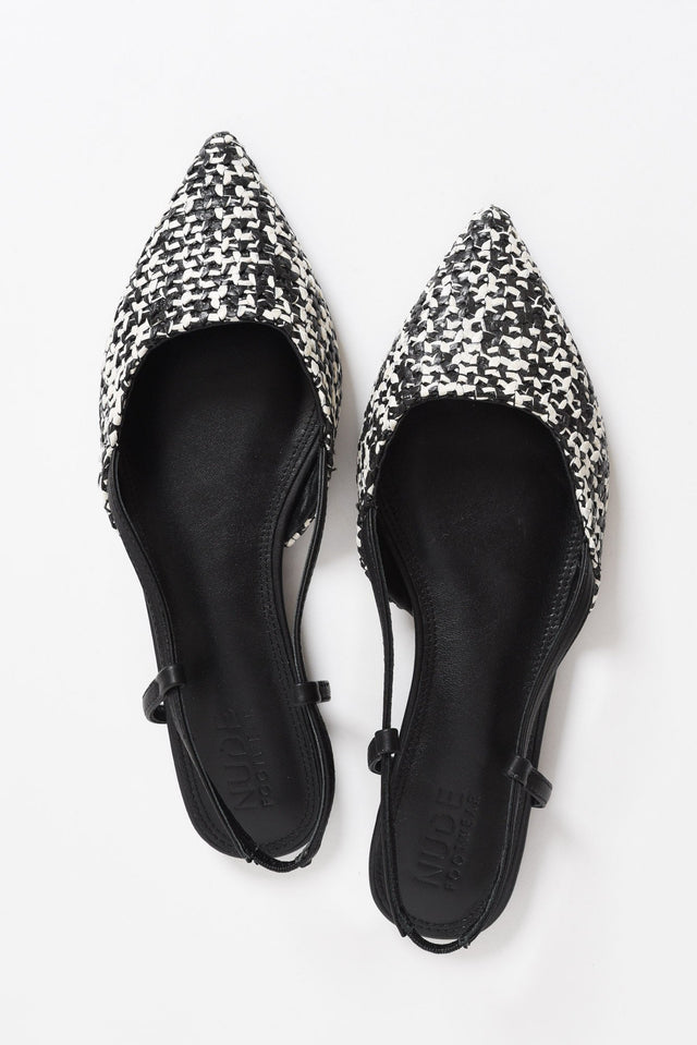 Ava Black Leather Slingback Mule image 5