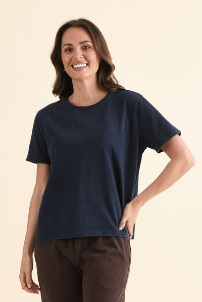 Base Navy Cotton Tee