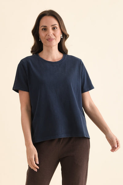Base Navy Cotton Tee