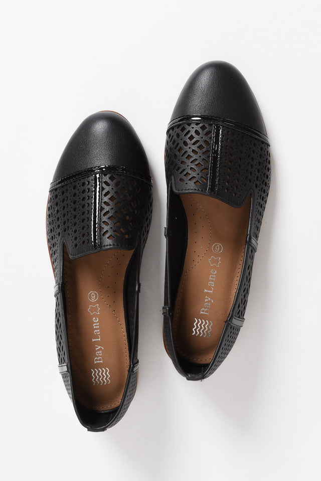 Bayliss Black Leather Cut Out Loafer image 4