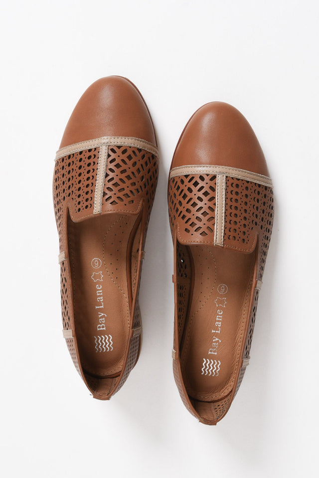 Bayliss Tan Leather Cut Out Loafer image 4