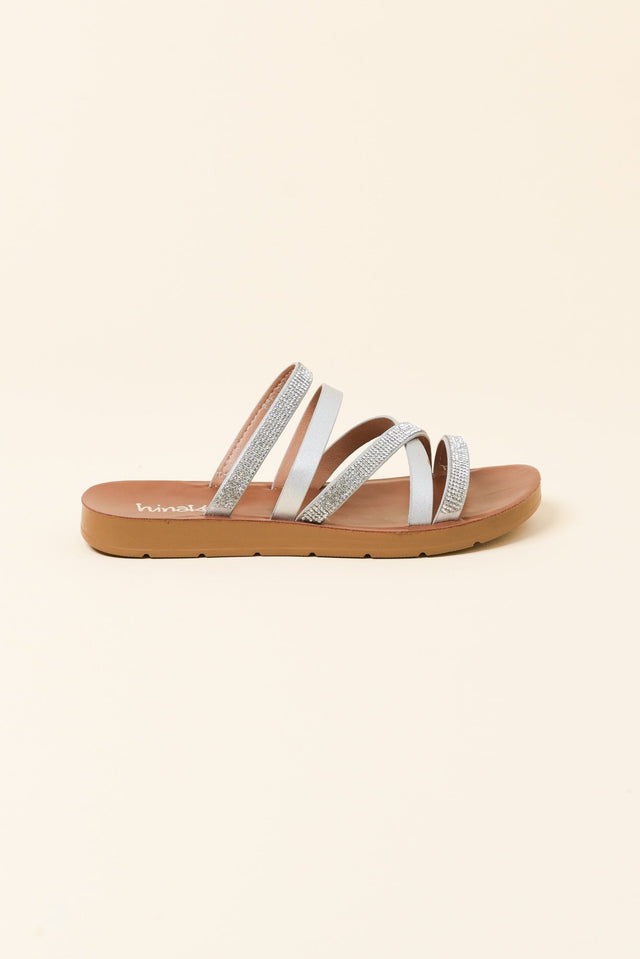Bedarra Silver Diamante Slide