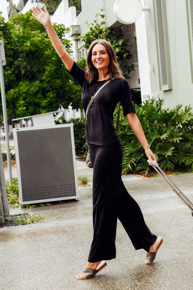 Sophie Black Bamboo Top image 3