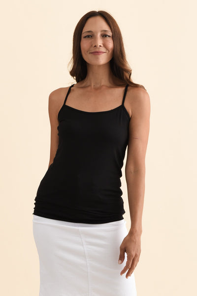 Black Bamboo Slip Cami