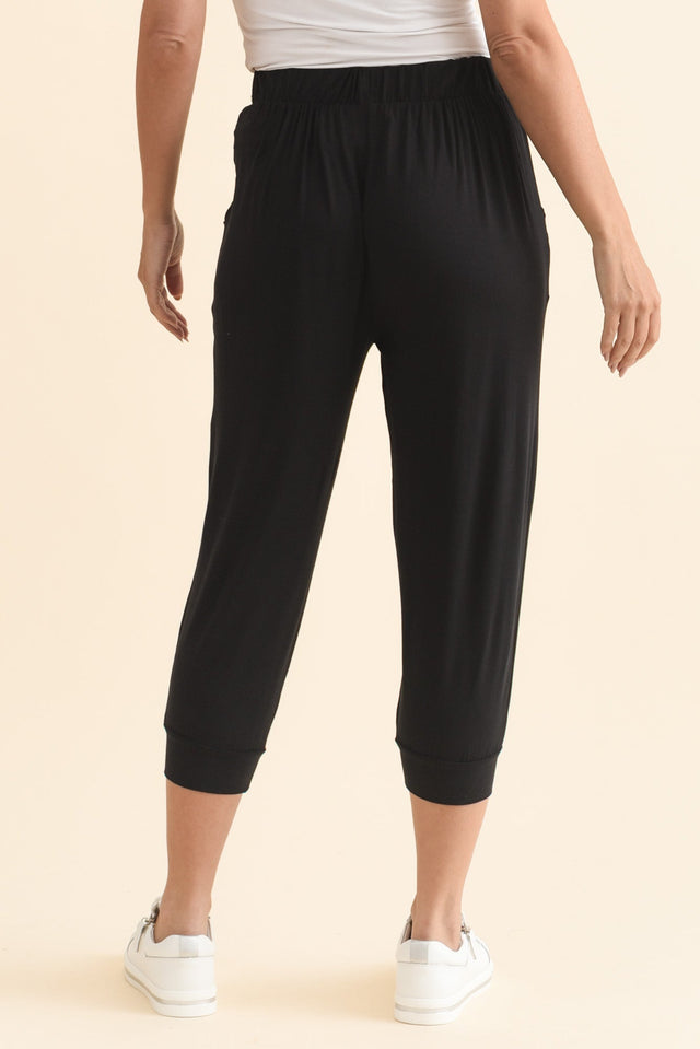 Black Tokyo Slouch Pants,Brunette model,alt text|model:MJ image 5