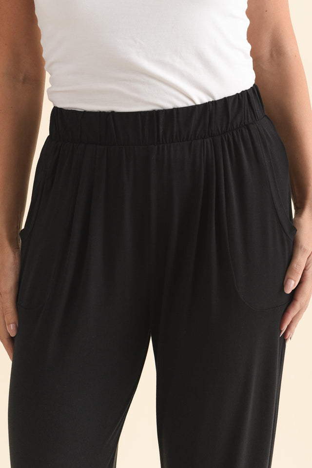 Black Tokyo Slouch Pants,Brunette model,alt text|model:MJ image 6