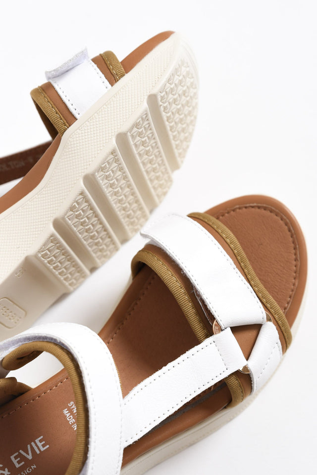 Bolton White Leather Velcro Sandal image 3