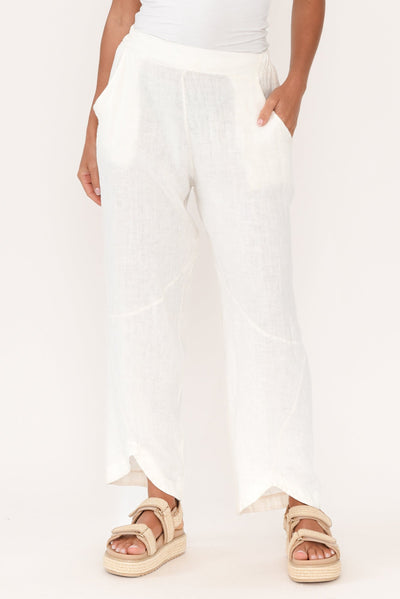 Boston Cream Linen Pocket Pants