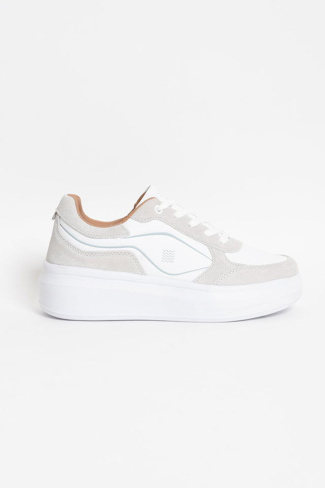 Breeze White Leather Platform Sneaker image 1