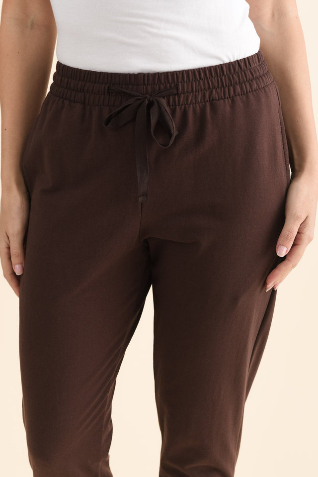 Briar Chocolate Cotton Cropped Sweatpants image 5