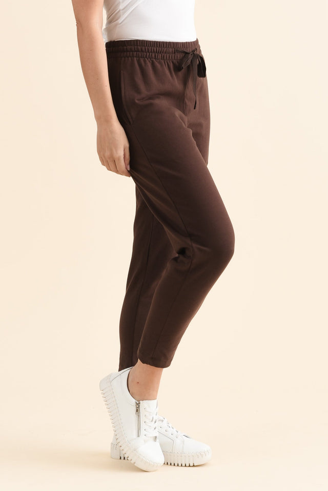Briar Chocolate Cotton Cropped Sweatpants image 3