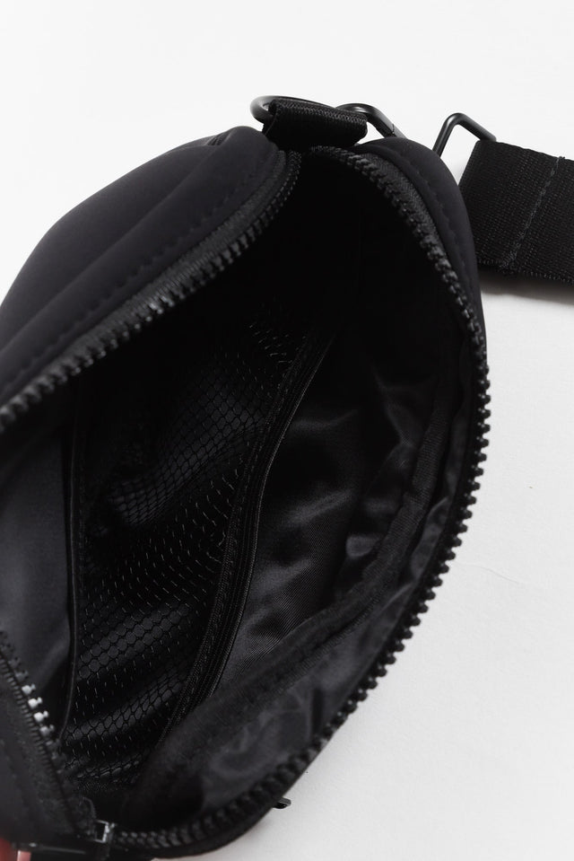 Brodie Black Neoprene Mini Crossbody Bag