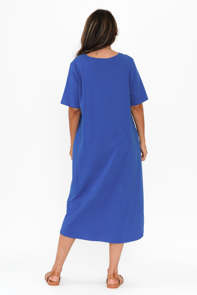 Bronte Cobalt Cotton Tee Dress,Brunette model,alt text|model:Nicole image 6