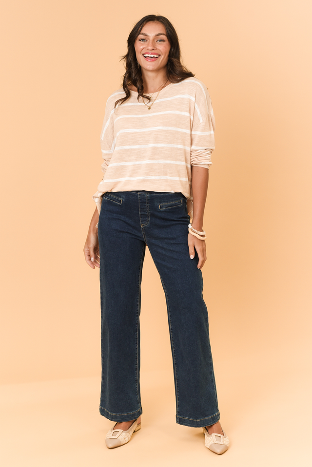 Maddy Dark Blue Wide Leg Jeans