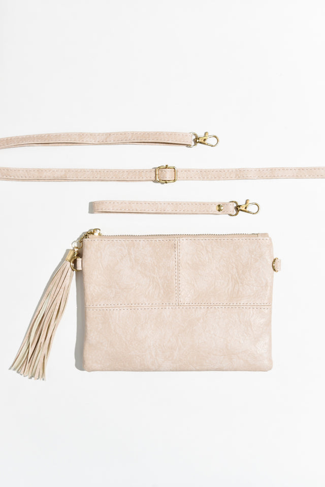 Brynn Oatmeal Tassel Crossbody Bag image 1