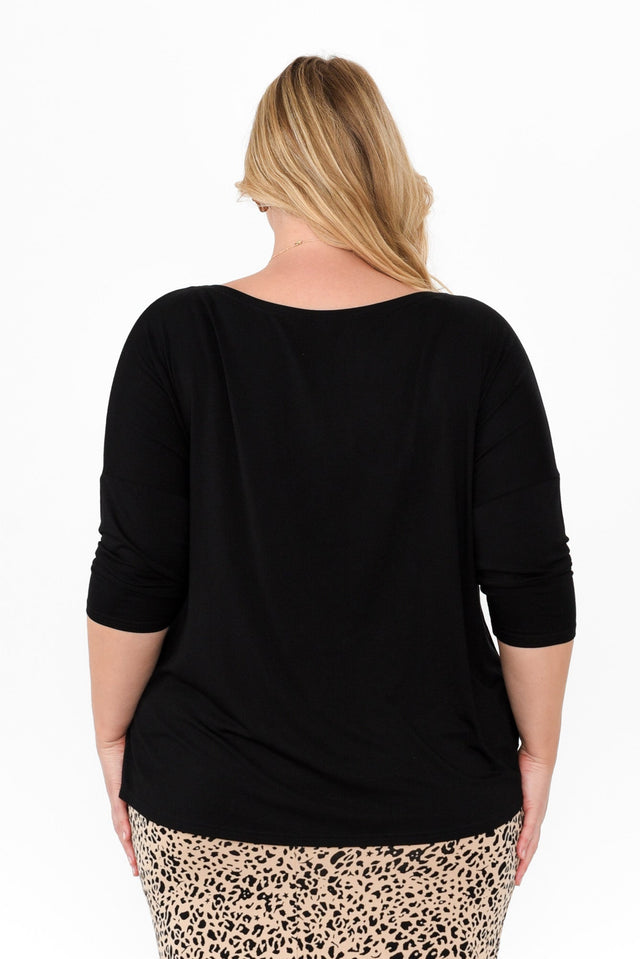 Camila Black Bamboo Top,Blonde model,alt text|model:Caitlin image 13