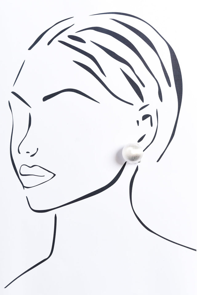 Candice Silver Stud Earrings image 2