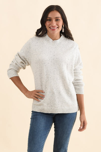 Carlin Grey Marle Knit Jumper