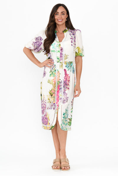 Carlyle Wisteria Alba Linen Blend Dress