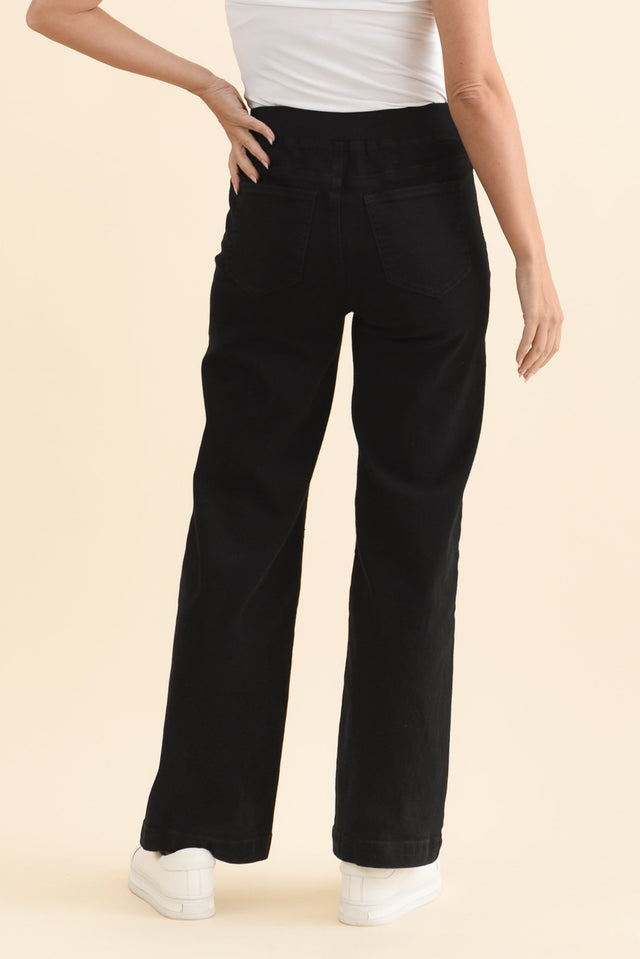 Carpenter Black Stretch Jeans,Brunette model,alt text|model:MJ image 5