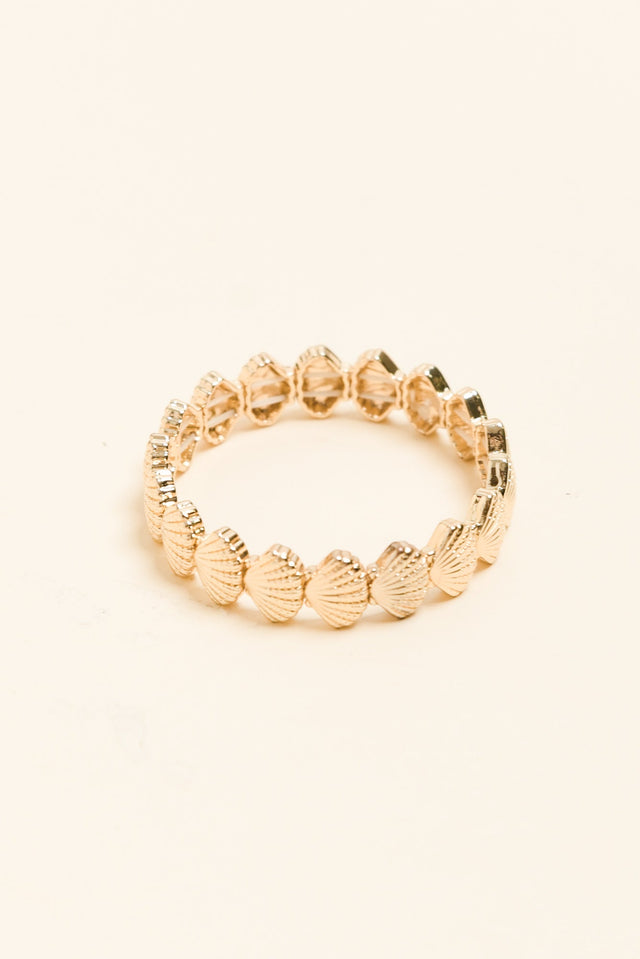Chantilly Gold Shell Beaded Bracelet