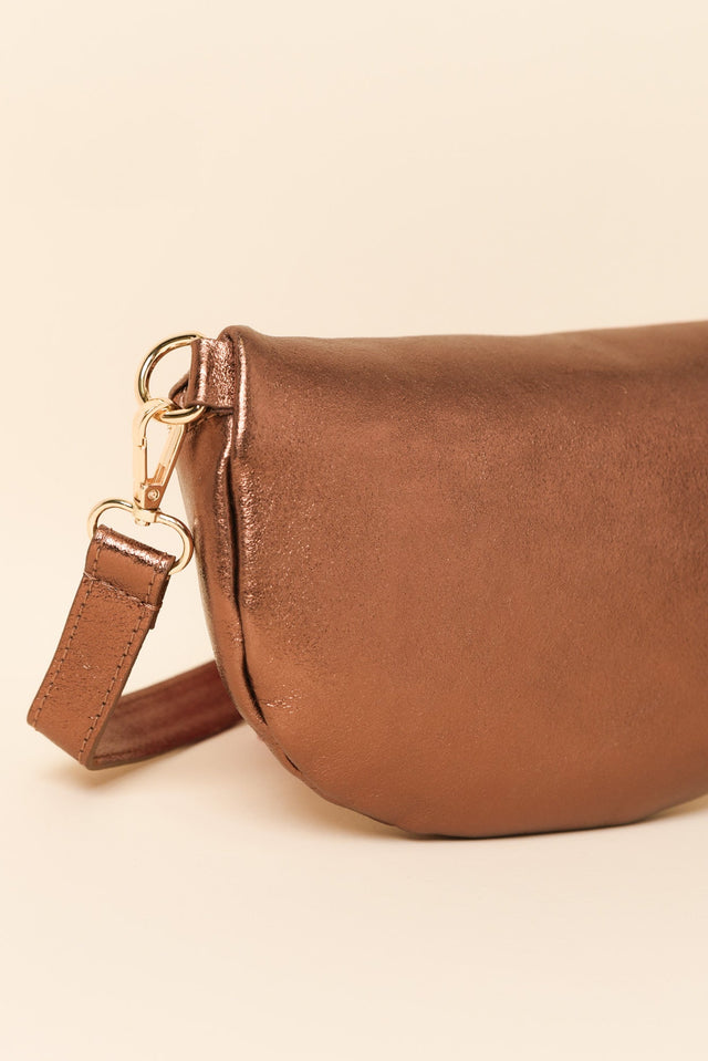 Christine Bronze Metallic Leather Bumbag image 3