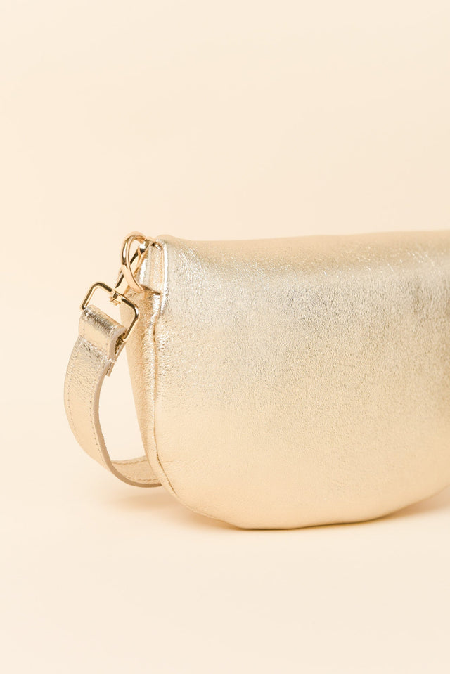 Christine Gold Metallic Leather Bumbag image 3
