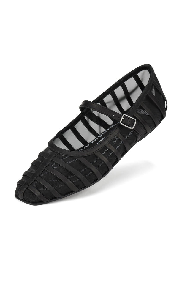 Clary Black Mesh Ballet Flat image 3
