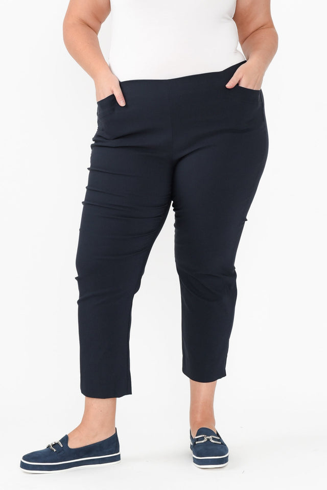 Cody Navy Stretch Capri Pants,Blonde model,plus-size,curve-basics,curve-bottoms,plus-size-Pants,plus-size-basic-bottoms,plus-size-work-edit,alt text|model:Caitlin image 8