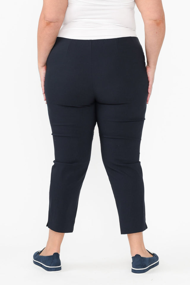 Cody Navy Stretch Capri Pants,Blonde model,alt text|model:Caitlin image 11