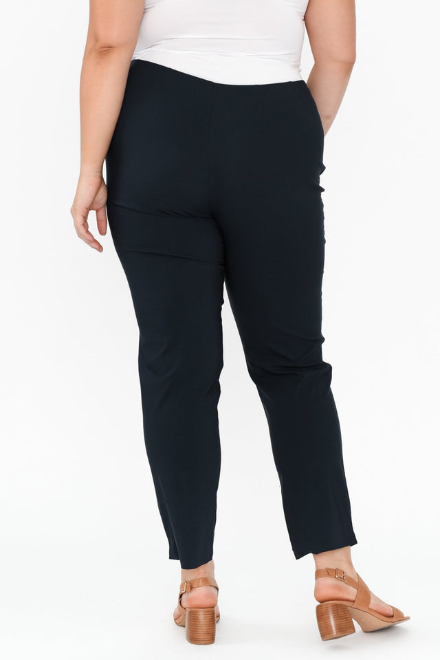 Cody Navy Stretch Pants,Brunette model,alt text|model:Gabby image 12