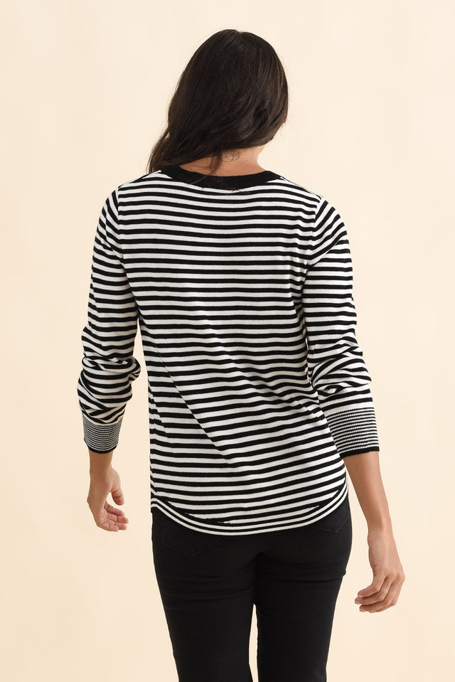 Colorado Black Stripe Knit Top,Brunette model,alt text|model:Brontie image 5
