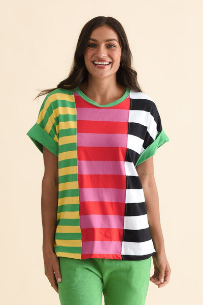 Copacabana Multi Stripe Cotton Tee