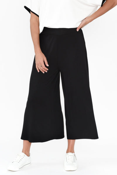 Crystal Black Cropped Pants
