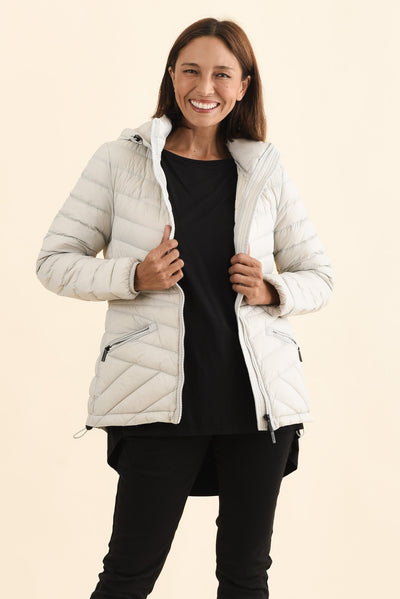 Cushla Grey Down Puffer Jacket