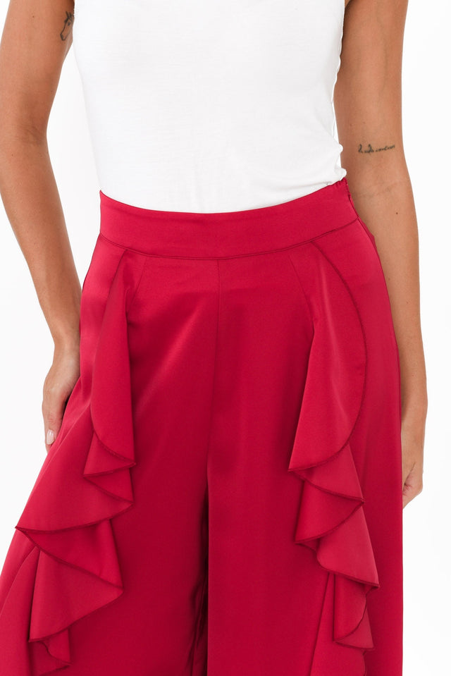 Dancer Red Ruffle Pants,Brunette model,alt text|model:Brontie image 7
