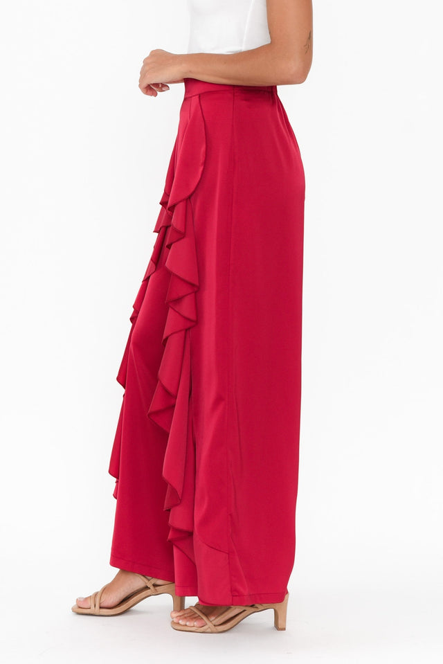 Dancer Red Ruffle Pants,Brunette model,alt text|model:Brontie image 5
