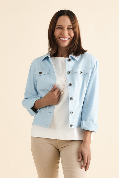 Danielle Light Blue Stretch Jean Jacket