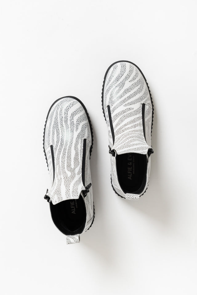 Davith White Zebra Ankle Boot image 3