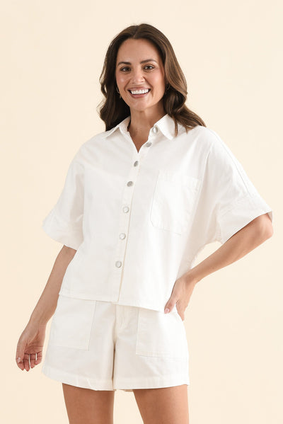 Dawn White Denim Shirt