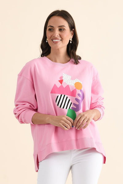 Deb McNaughton Pink Cotton Sweatshirt