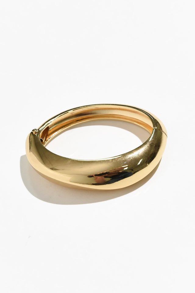 Demi Gold Hinge Bangle