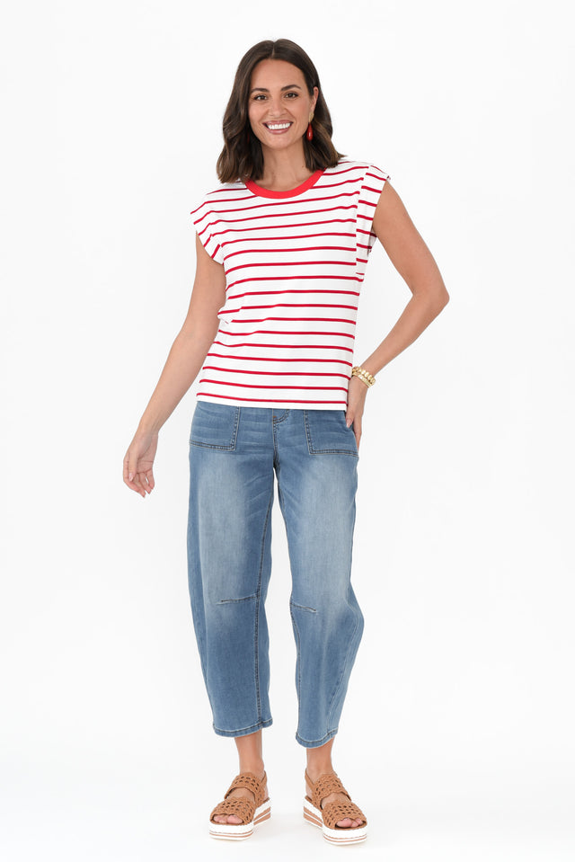 Diana Berry Stripe Bamboo Tee image 8