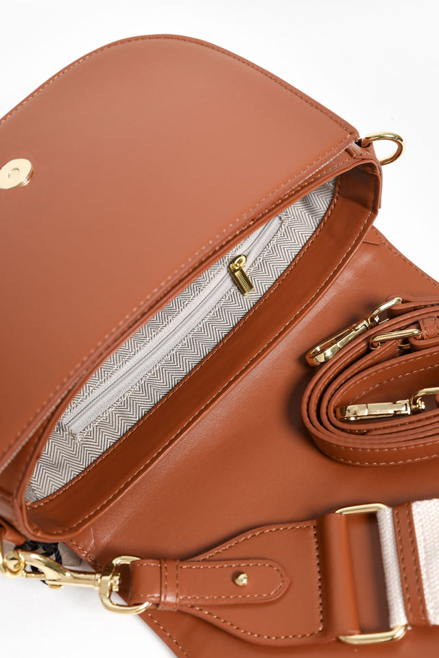 Dickens Tan Leather Crossbody Bag image 3