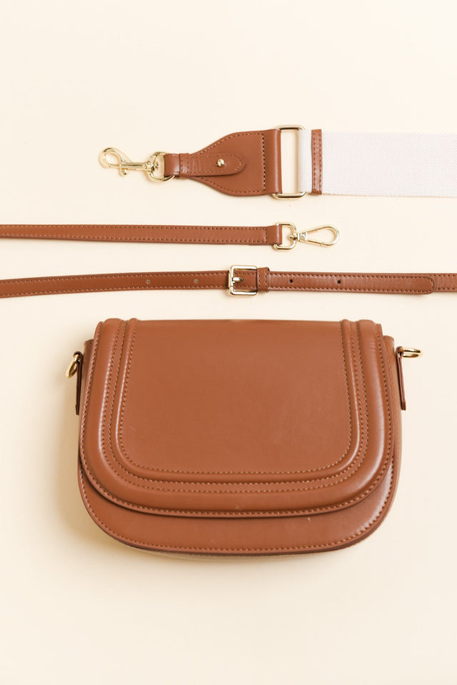 Dickens Tan Leather Crossbody Bag image 1