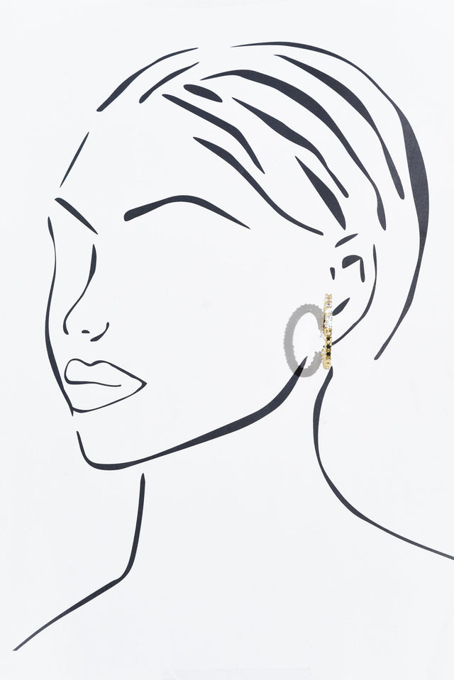 Dolce Vita Gold Diamante Hoop Earrings image 2