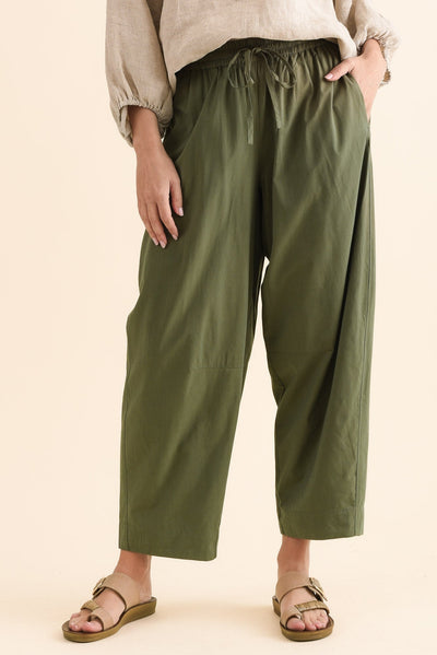 Drift Khaki Barrel Drawstring Pants