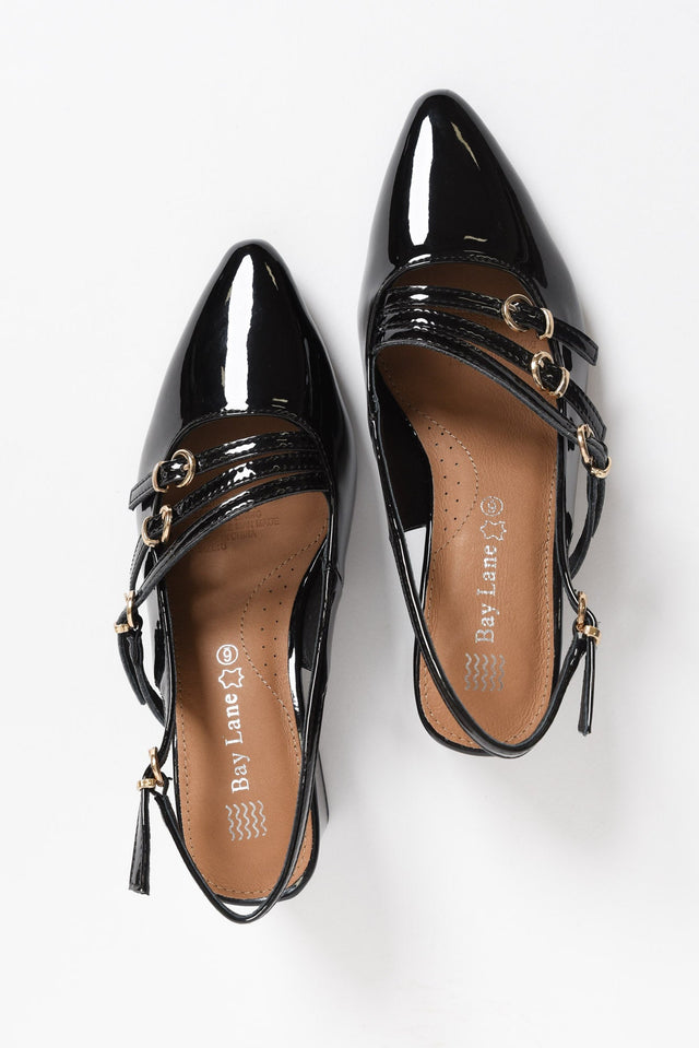 Duchess Black Patent Leather Slingback Heel image 4