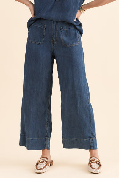 Dune Dark Denim Wide Leg Pants