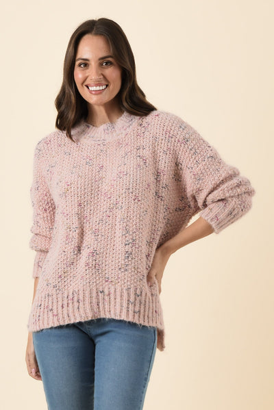 Dunham Pale Pink Speckle Knit Jumper